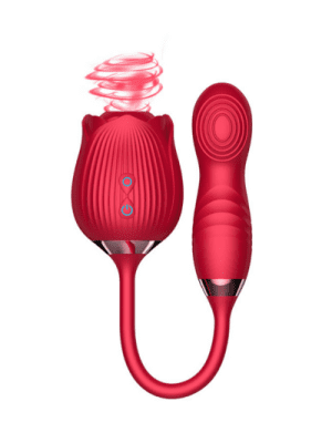Vibrador rosa estimuladora pulsação no clitóris e dedilhar no ponto G