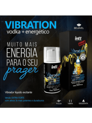 Vibration vodka com energético power pulsa vibra e aquece 3x mais potente